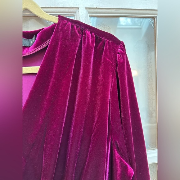 Lauren Ralph Lauren Black Label Belted Velvet Peplum Surplice Top Plus Size 1X - Picture 5 of 12